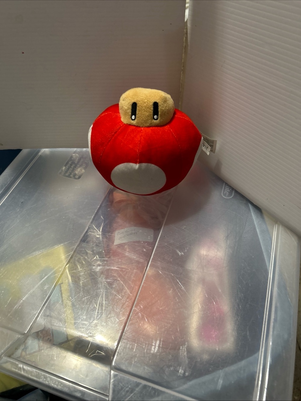 Nintendo Red Mushroom Plush with Cream Face and White Spot